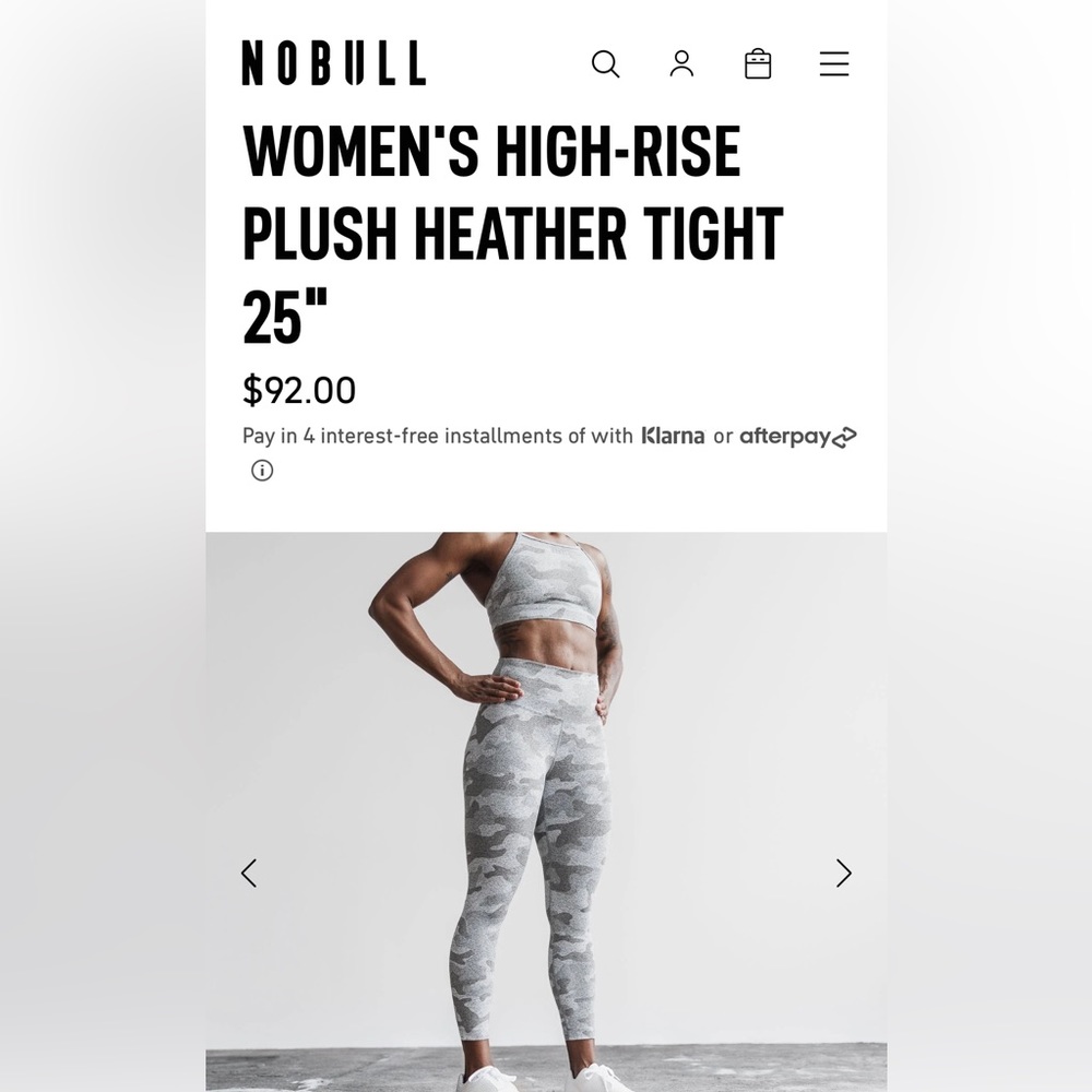 USED NO BULL Women’s White/Gray Camo Leggings, Size Small